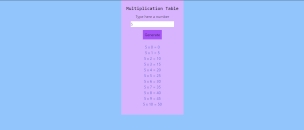 MultiplicationsTableProject